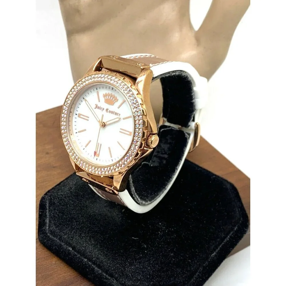 Juicy By Juicy Couture Women's Watch JC/1008 Quartz Rose Gold White Dial…
